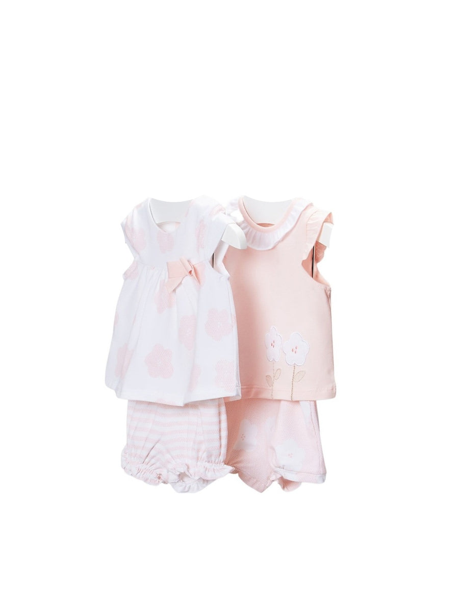 Conj. malha 4 peças curtas Rosa baby (Rosa Bébé)  para Bebé Menina - Mayoral