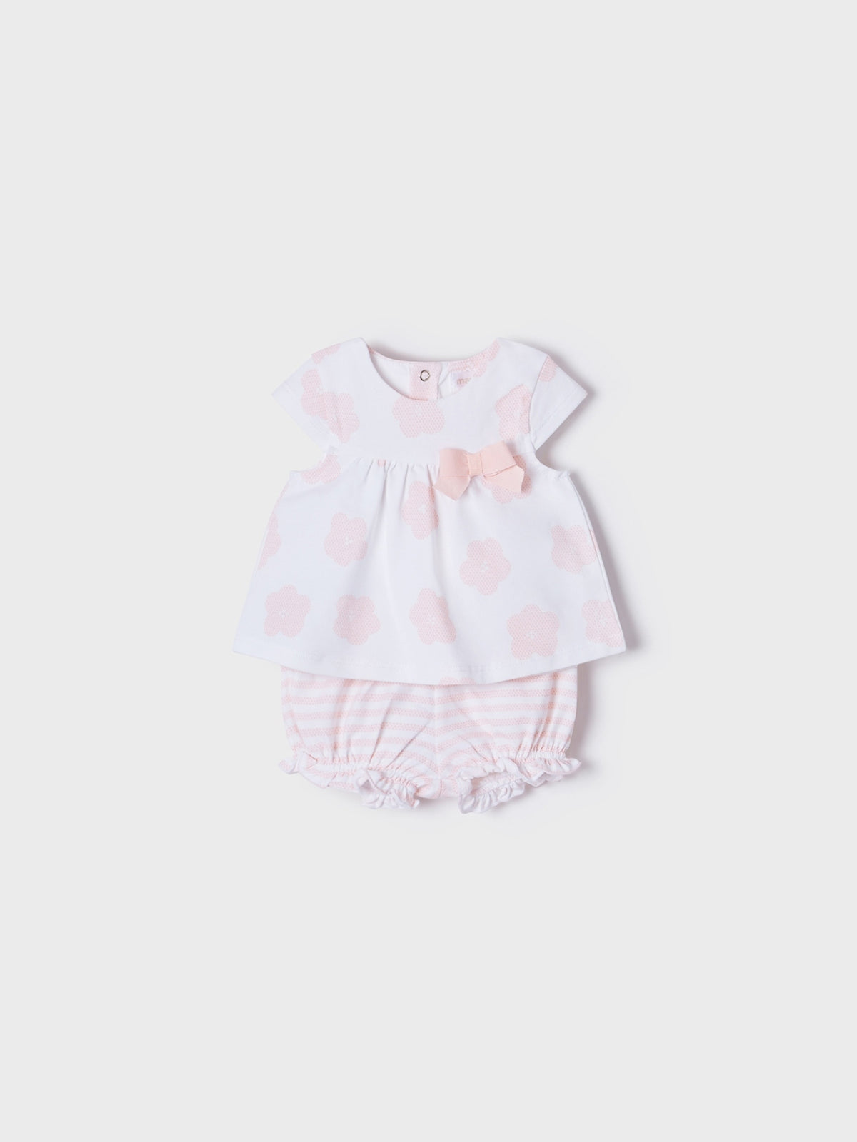 Conj. malha 4 peças curtas Rosa baby (Rosa Bébé)  para Bebé Menina - Mayoral