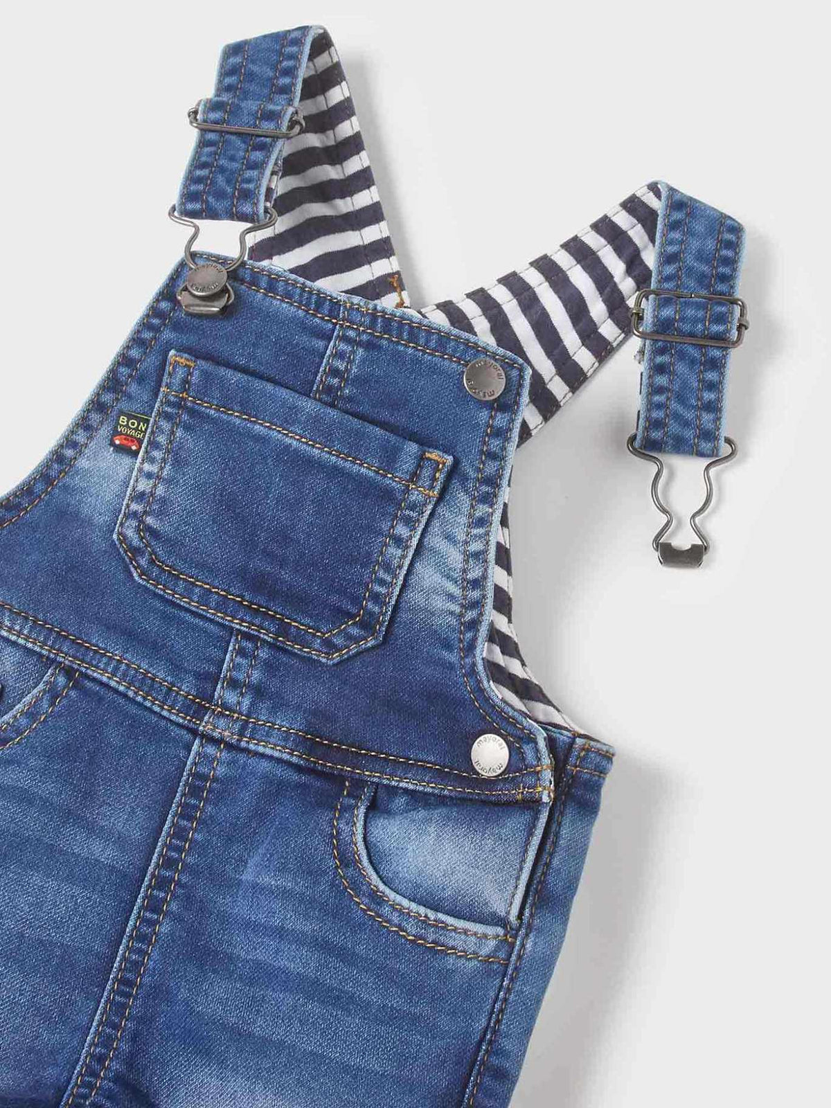 Jardineira calção soft denim Azul ganga (Ganga)  para Bebé Menino - Mayoral