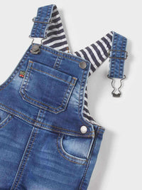 Jardineira calção soft denim Azul ganga (Ganga)  para Bebé Menino - Mayoral