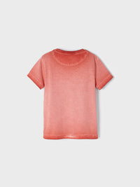 T-shirt "live simply" Terracota (Rosa Velho)  para Menino - Mayoral