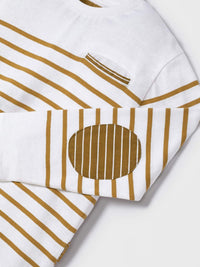 Camiseta riscas Caramelo (Bege)  para Menino - Mayoral