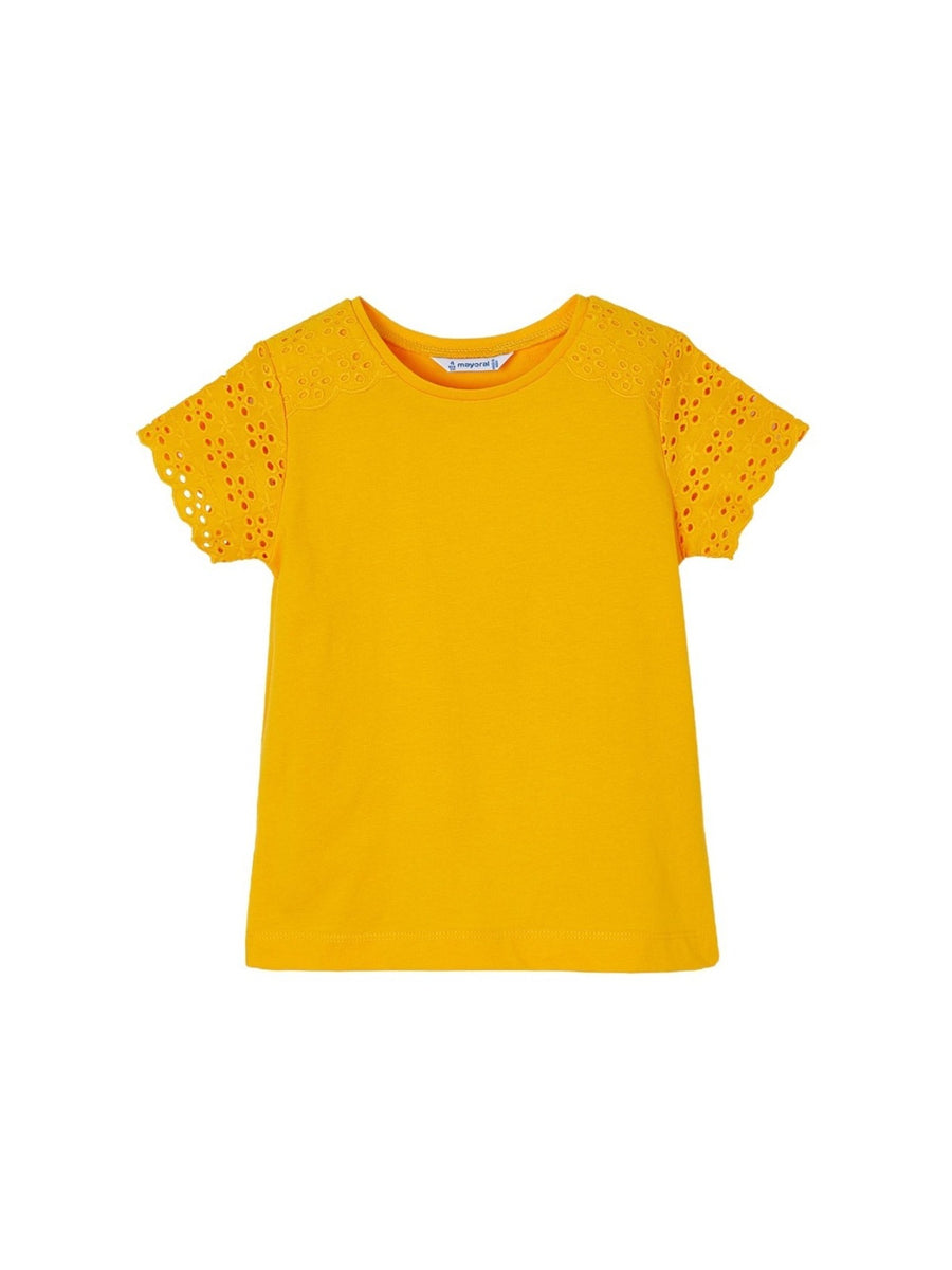 Camiseta bordados Banana (Amarelo)  para Menina - Mayoral