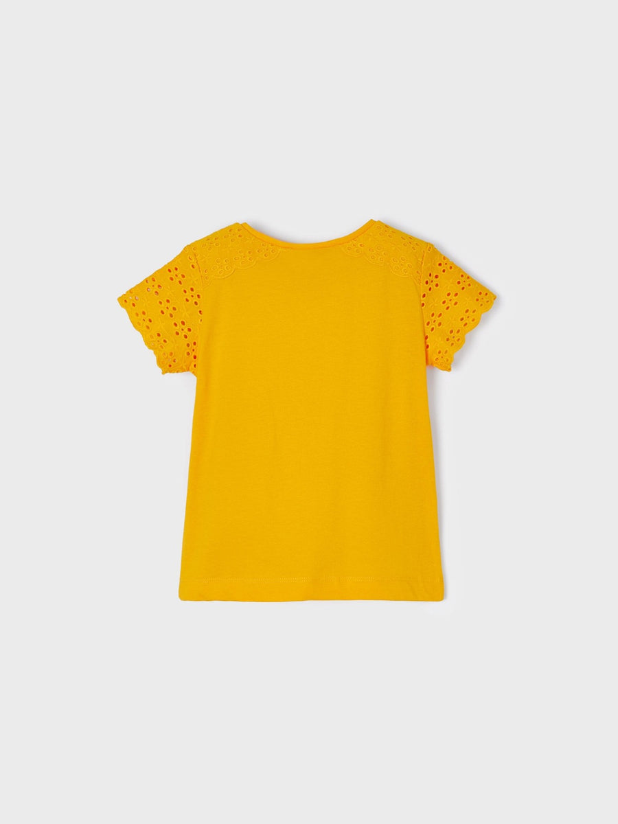 Camiseta bordados Banana (Amarelo)  para Menina - Mayoral