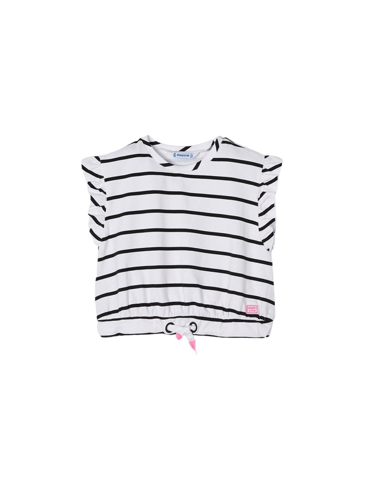Camiseta riscas Preto (Preto)  para Menina - Mayoral