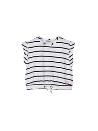 Camiseta riscas Preto (Preto)  para Menina - Mayoral