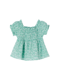 Tunica seersucker estampada Azul jade (Verde Água)  para Menina - Mayoral