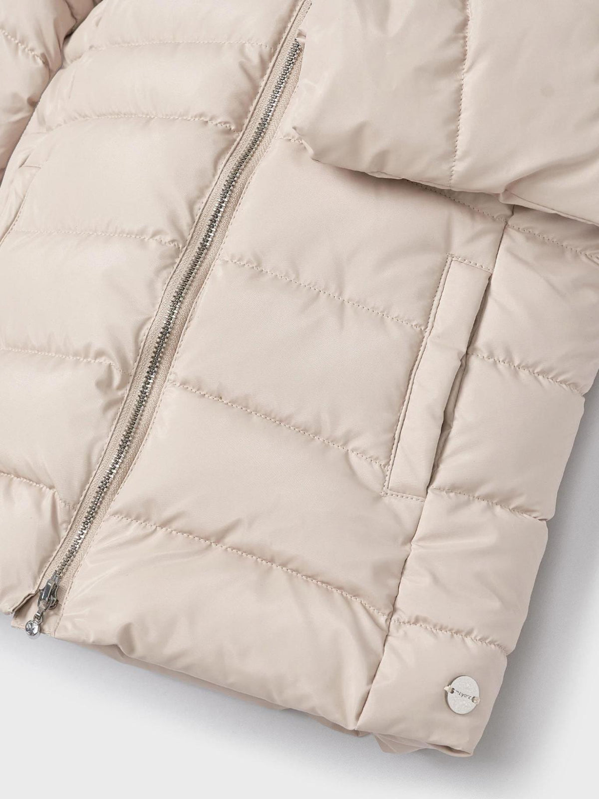 Parka acolchoada Amêndoa (Bege)  para Menina - Mayoral