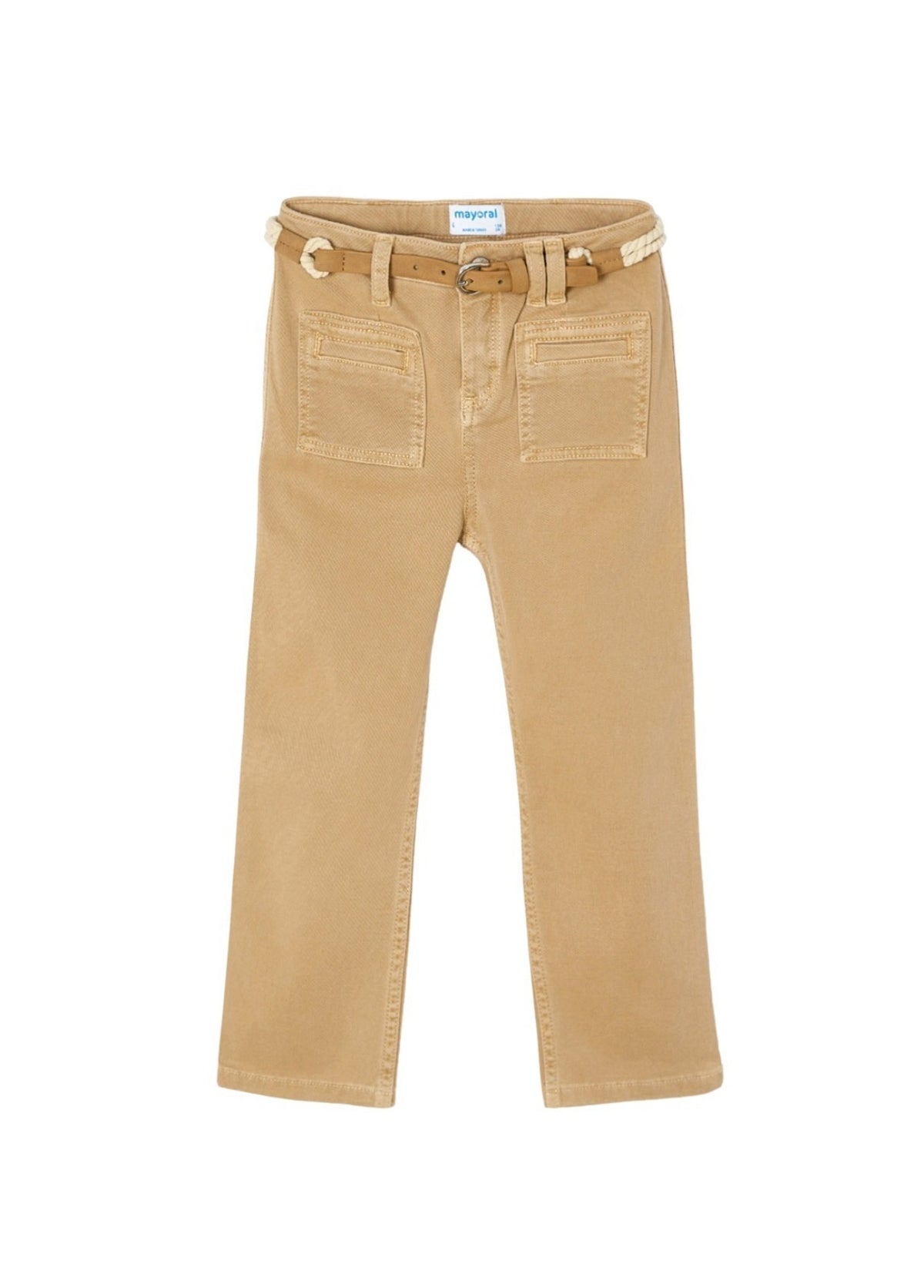 Calça com cinto Camel (Bege)  para Menina - Mayoral