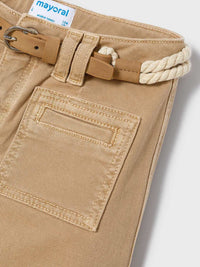 Calça com cinto Camel (Bege)  para Menina - Mayoral