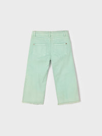 Calça straight cropped Azul jade (Verde Água)  para Menina - Mayoral
