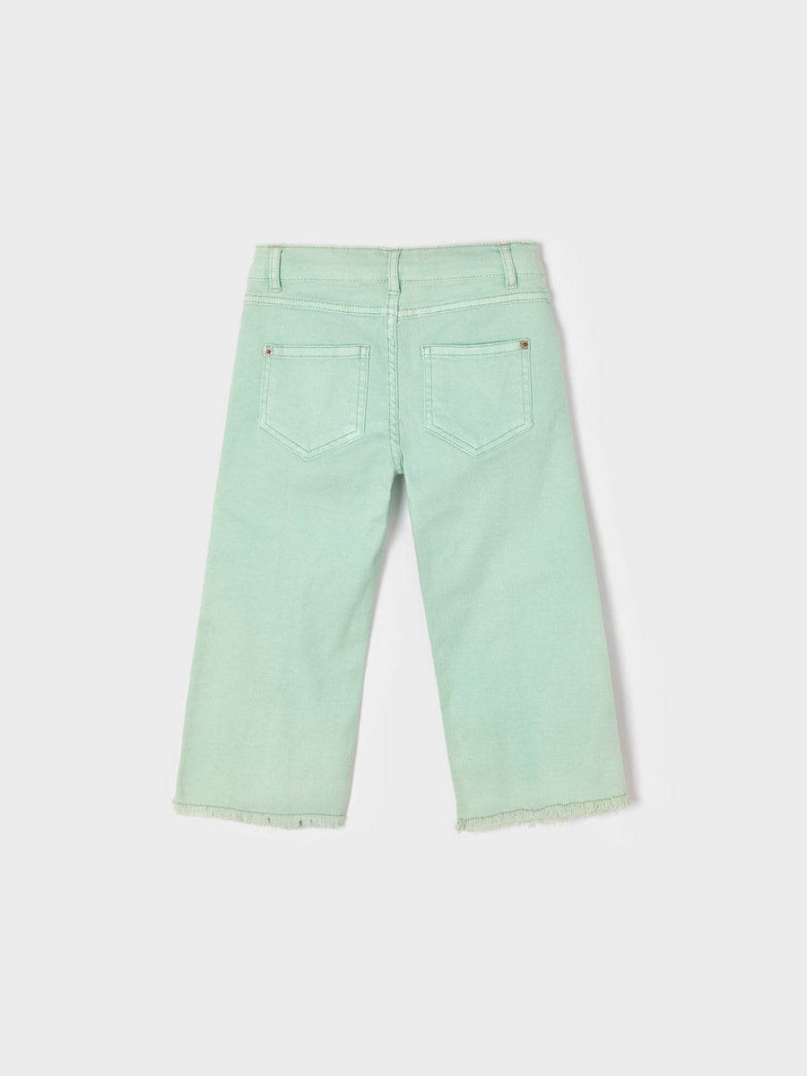 Calça straight cropped Azul jade (Verde Água)  para Menina - Mayoral