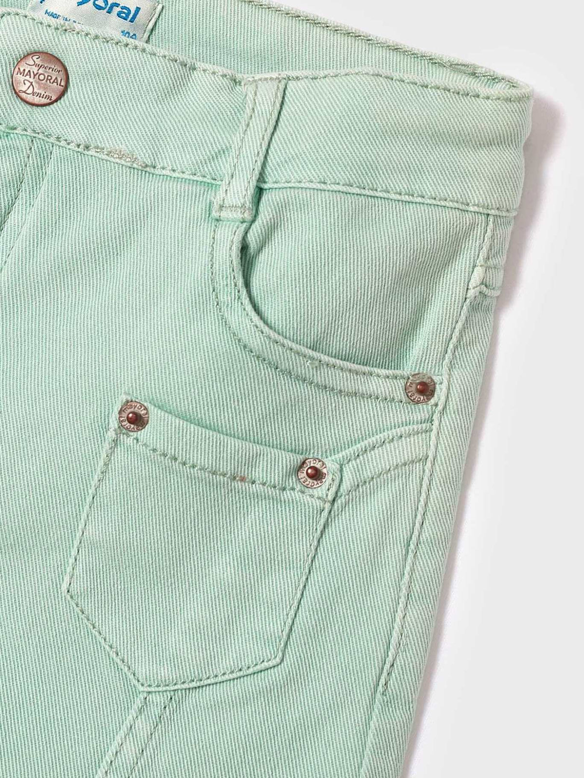 Calça straight cropped Azul jade (Verde Água)  para Menina - Mayoral