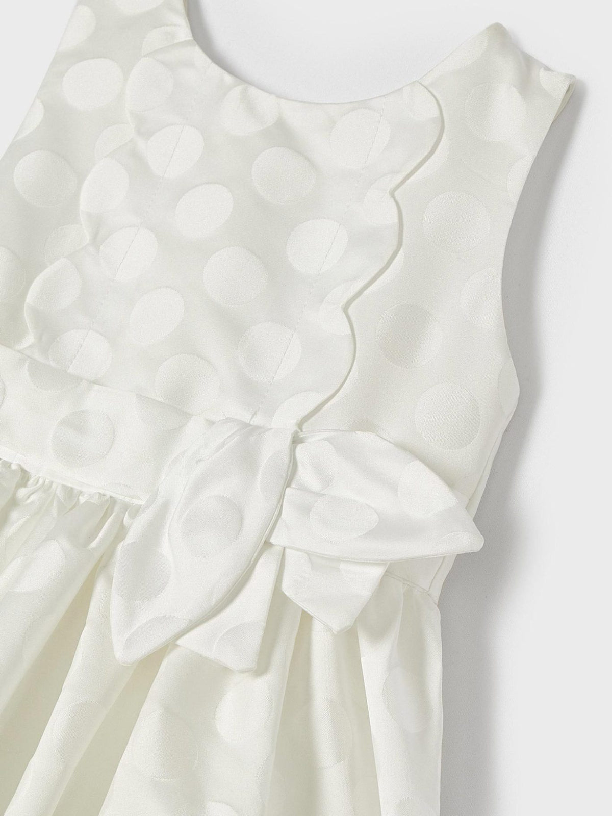 Vestido jacquard Crú (Creme / Pérola)  para Menina - Mayoral