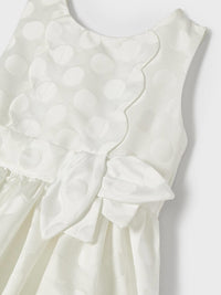 Vestido jacquard Crú (Creme / Pérola)  para Menina - Mayoral