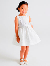 Vestido jacquard Crú (Creme / Pérola)  para Menina - Mayoral