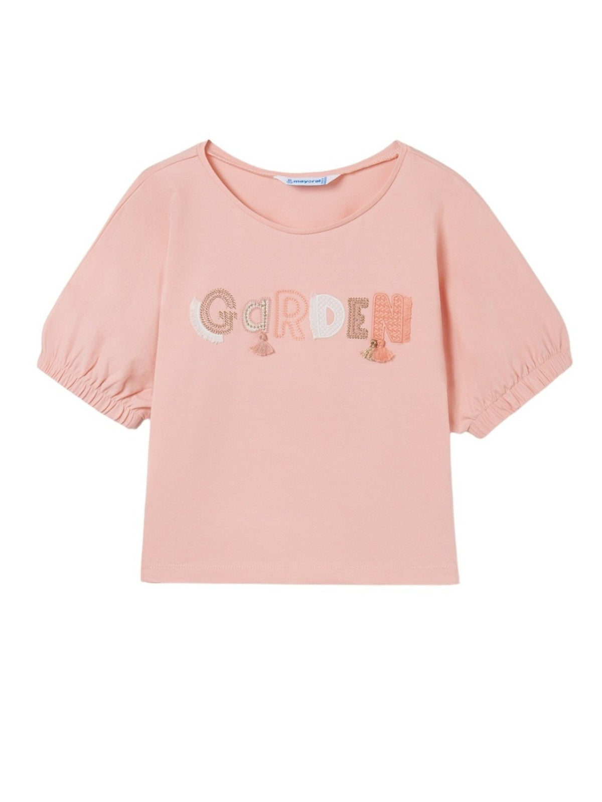 T-shirt garden Nude (Rosa Bébé)  para Menina - Mayoral