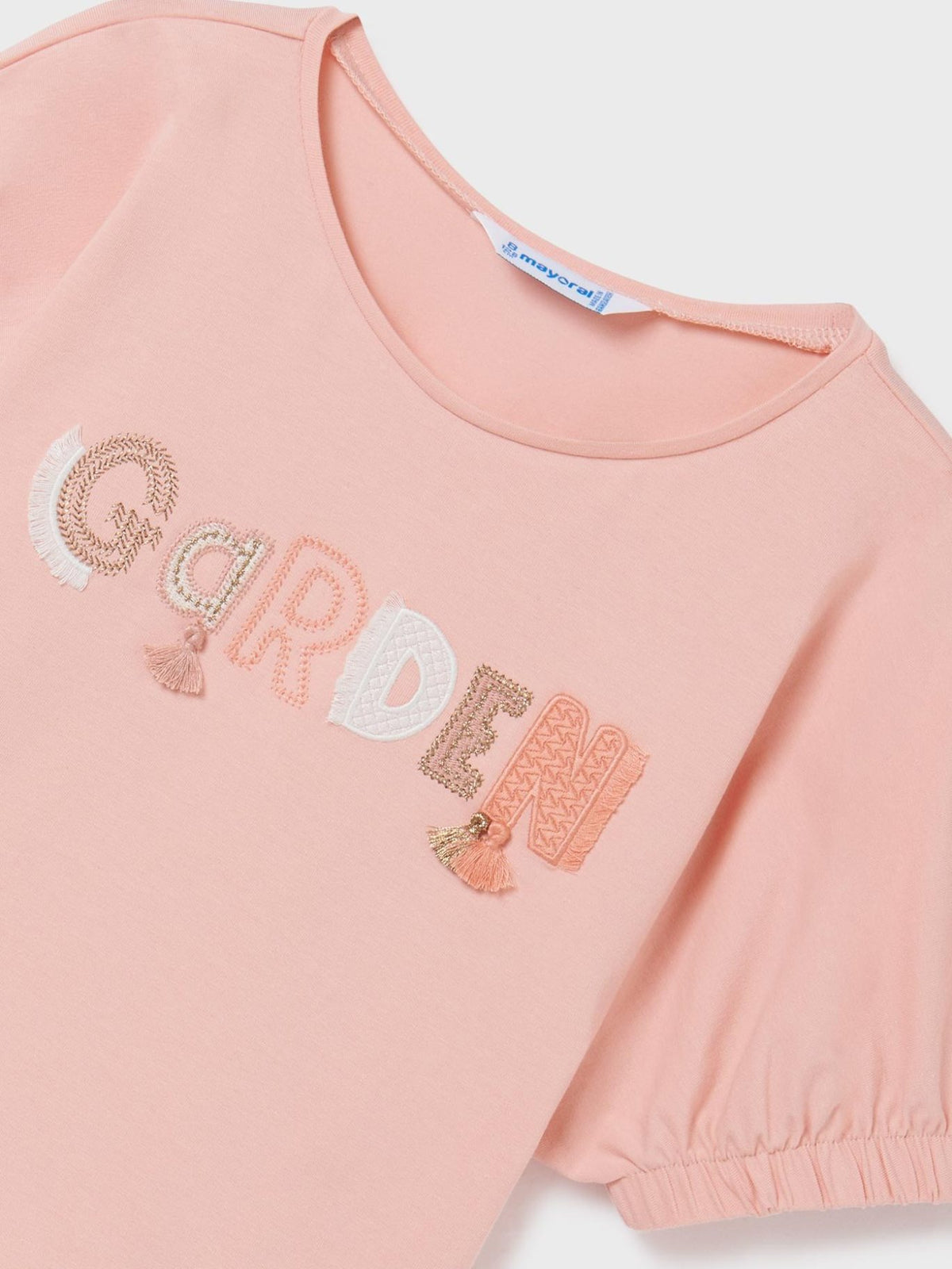 T-shirt garden Nude (Rosa Bébé)  para Menina - Mayoral