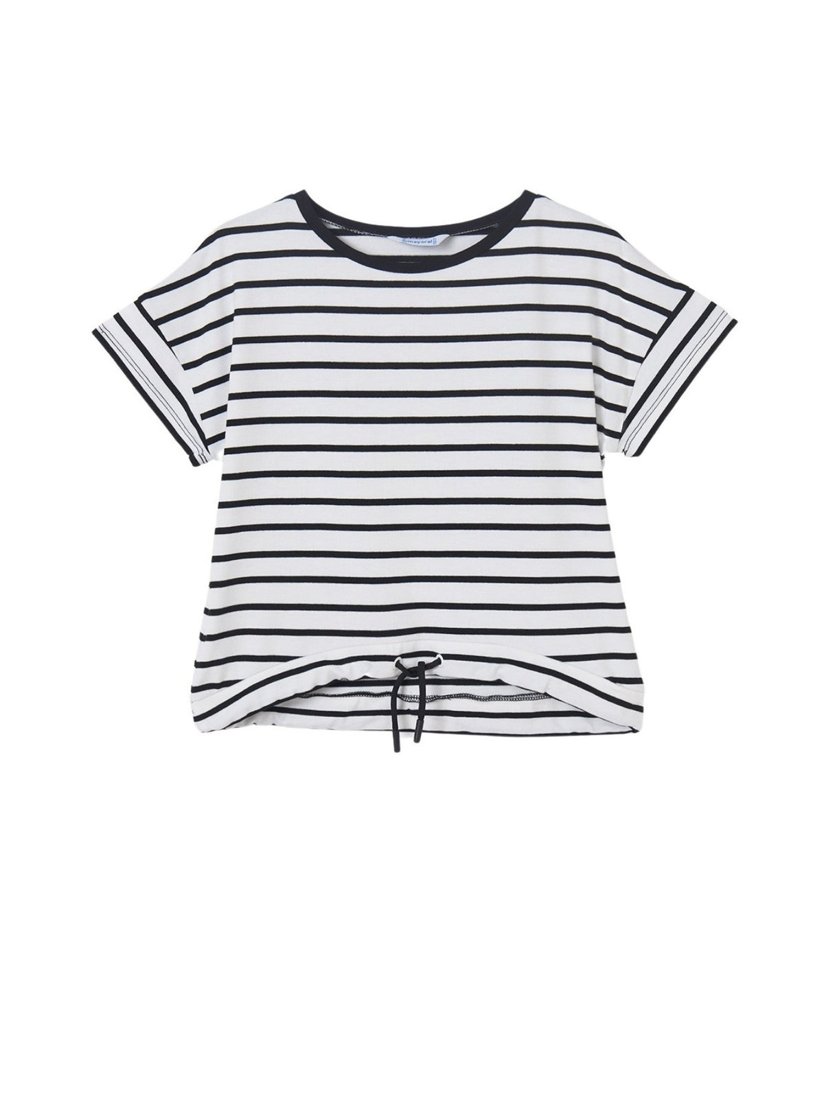 Camiseta riscas Preto (Preto)  para Menina - Mayoral