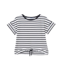 Camiseta riscas Preto (Preto)  para Menina - Mayoral