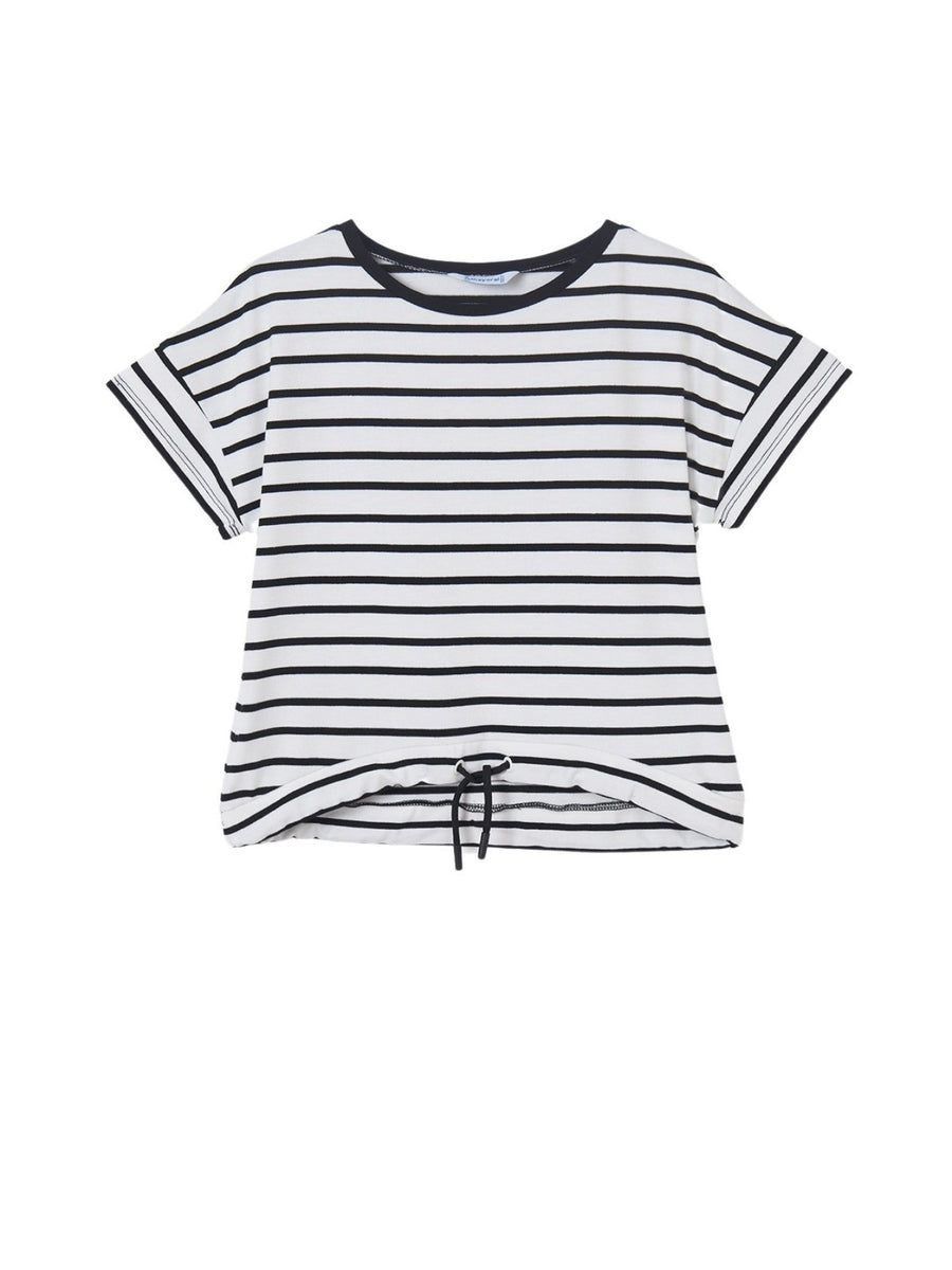 Camiseta riscas Preto (Preto)  para Menina - Mayoral