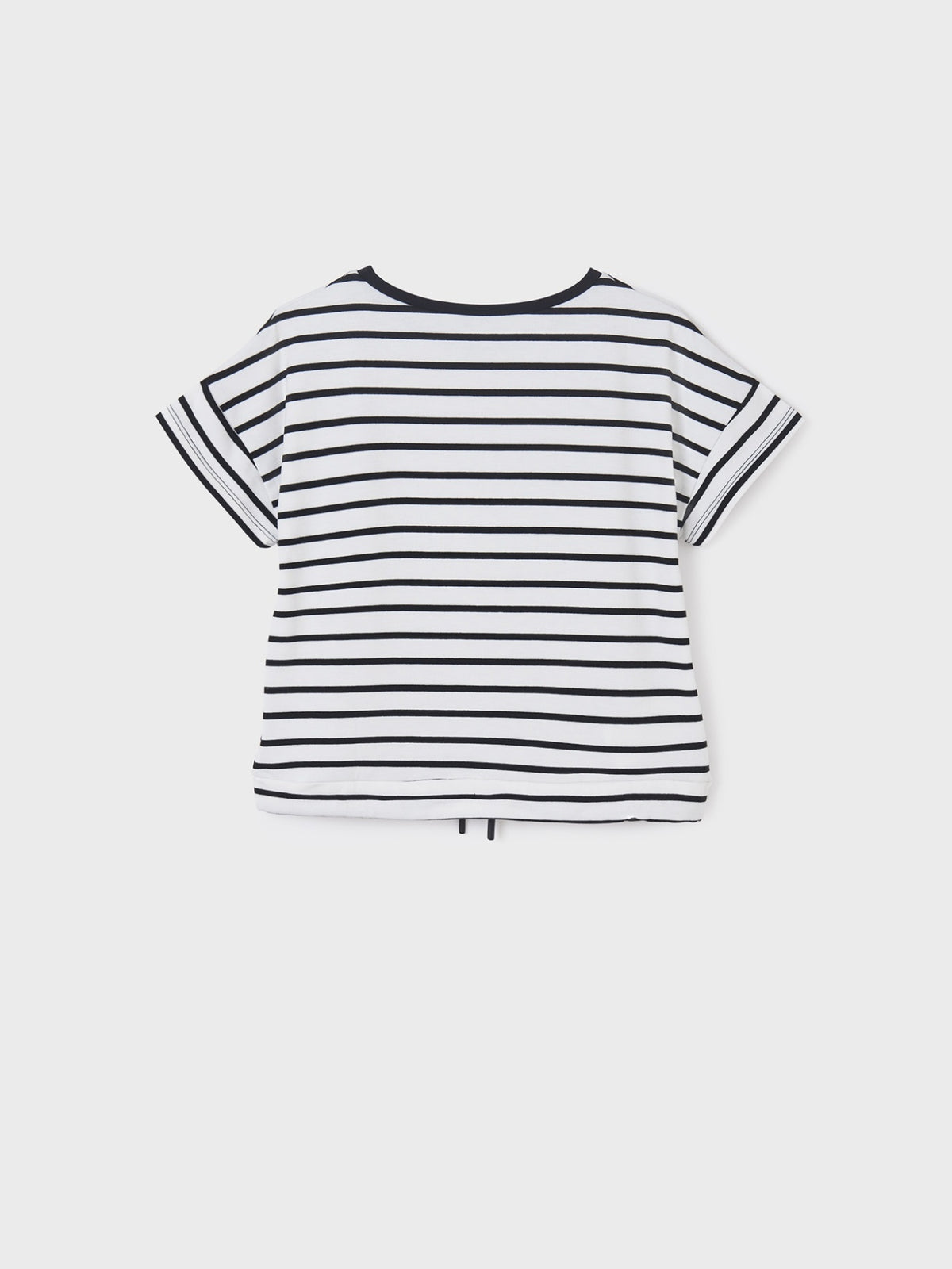 Camiseta riscas Preto (Preto)  para Menina - Mayoral