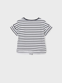 Camiseta riscas Preto (Preto)  para Menina - Mayoral
