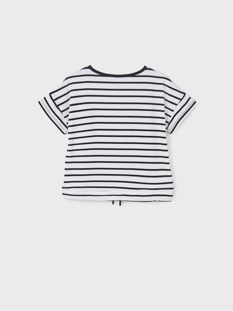 Camiseta riscas Preto (Preto)  para Menina - Mayoral