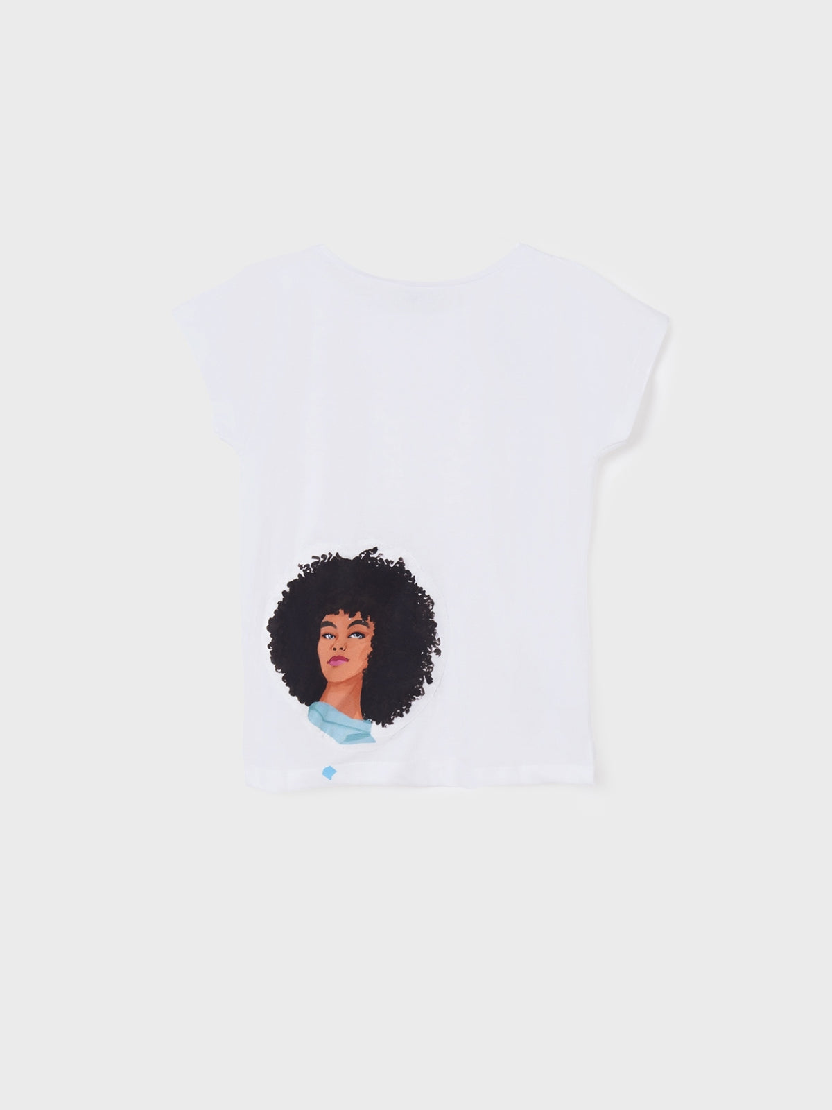 T-shirt caras aplicação Branco (Branco)  para Menina - Mayoral