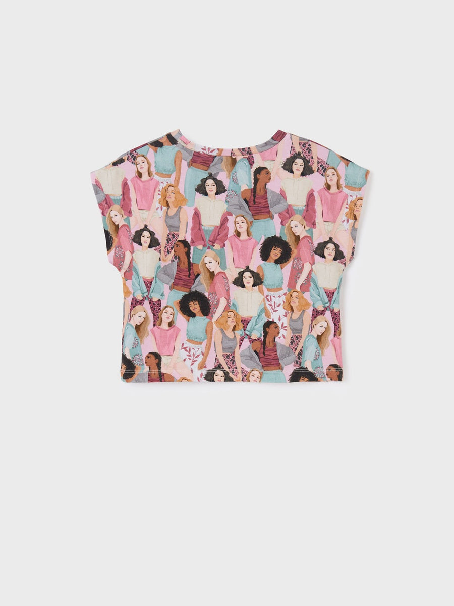 Camiseta estampada Rosa claro (Rosa Bébé)  para Menina - Mayoral