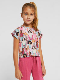 Camiseta estampada Rosa claro (Rosa Bébé)  para Menina - Mayoral