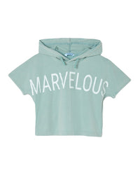 T-shirt carapuço Verde água (Verde Água)  para Menina - Mayoral
