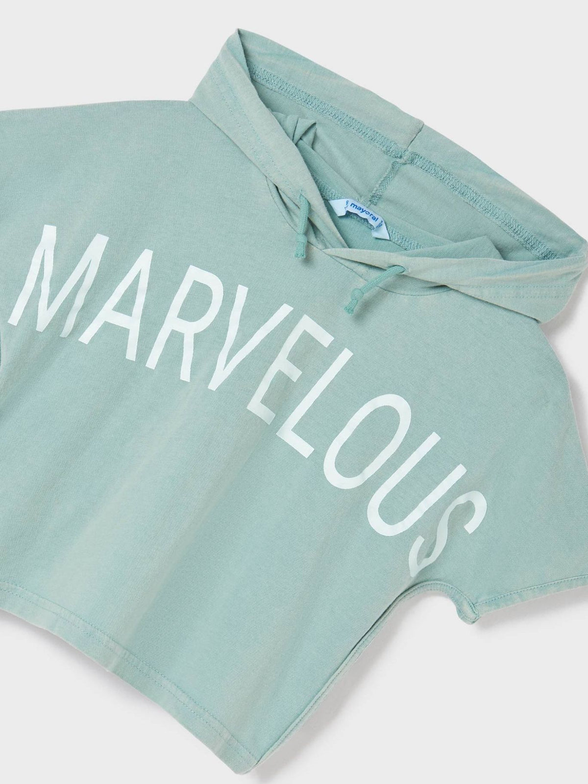 T-shirt carapuço Verde água (Verde Água)  para Menina - Mayoral