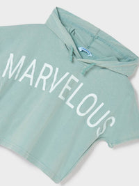 T-shirt carapuço Verde água (Verde Água)  para Menina - Mayoral