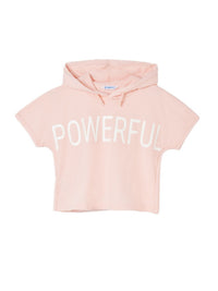 T-shirt carapuço Nude (Rosa Bébé)  para Menina - Mayoral