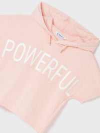 T-shirt carapuço Nude (Rosa Bébé)  para Menina - Mayoral