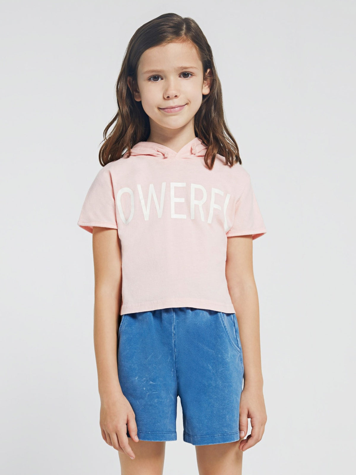 T-shirt carapuço Nude (Rosa Bébé)  para Menina - Mayoral