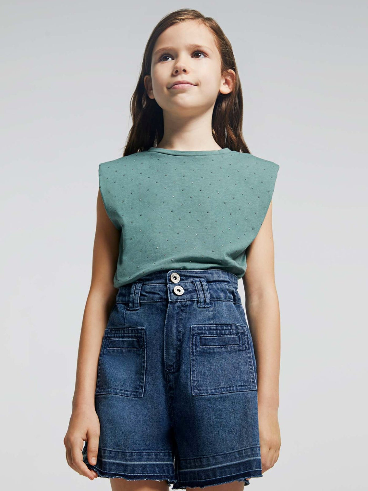 Blusa Pinho (Verde Tropa)  para Menina - Mayoral