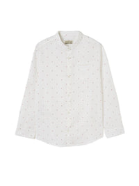 Camisa m/comp. gola padre lin Branco (Branco)  para Menino - Mayoral