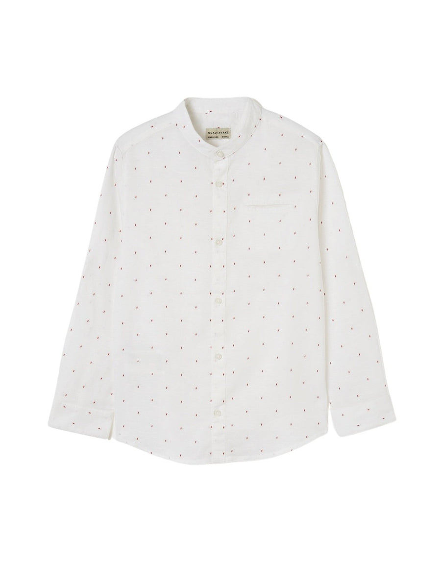 Camisa m/comp. gola padre lin Branco (Branco)  para Menino - Mayoral