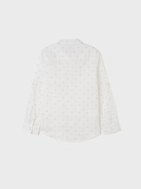 Camisa m/comp. gola padre lin Branco (Branco)  para Menino - Mayoral