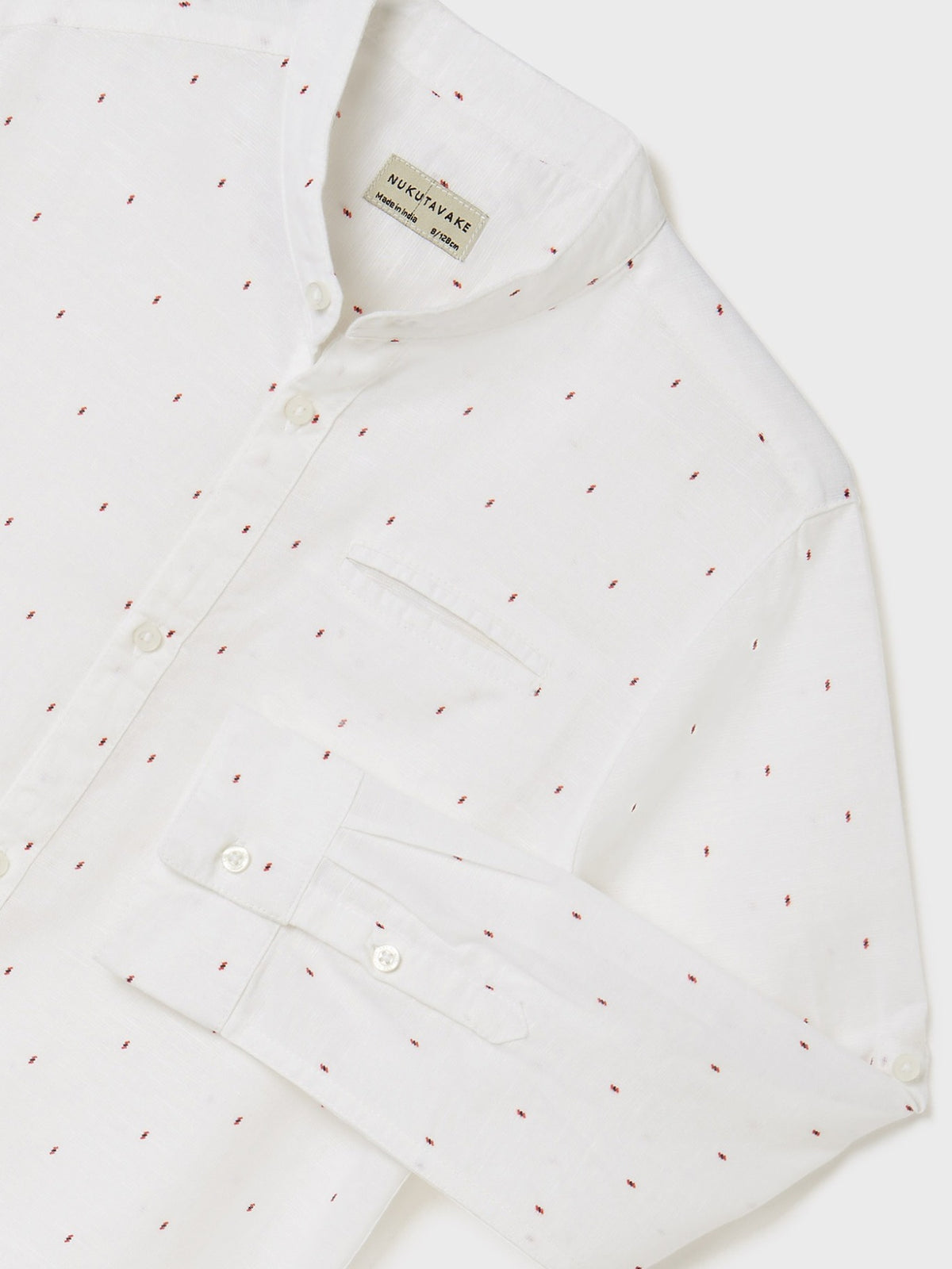 Camisa m/comp. gola padre lin Branco (Branco)  para Menino - Mayoral