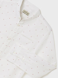 Camisa m/comp. gola padre lin Branco (Branco)  para Menino - Mayoral