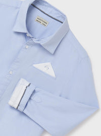Camisa m/comp. smart Celeste (Celeste)  para Menino - Mayoral