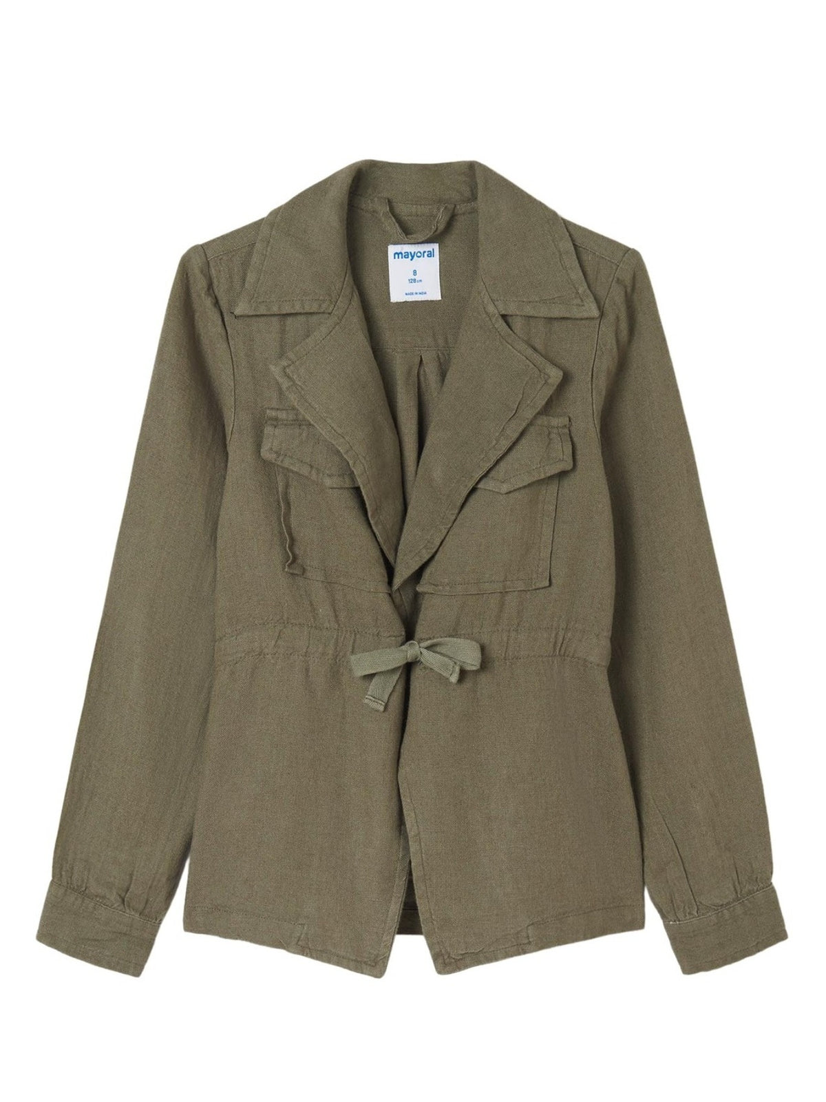 Sobrecamisa linho Alga (Verde Tropa)  para Menina - Mayoral