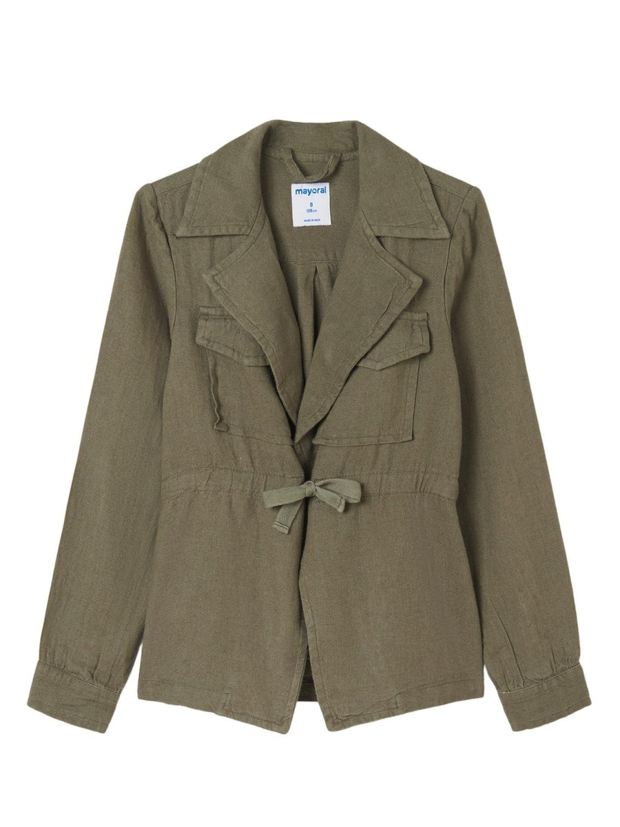 Sobrecamisa linho Alga (Verde Tropa)  para Menina - Mayoral