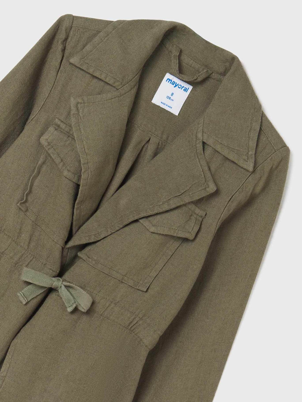 Sobrecamisa linho Alga (Verde Tropa)  para Menina - Mayoral