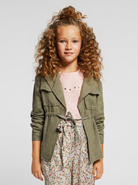Sobrecamisa linho Alga (Verde Tropa)  para Menina - Mayoral