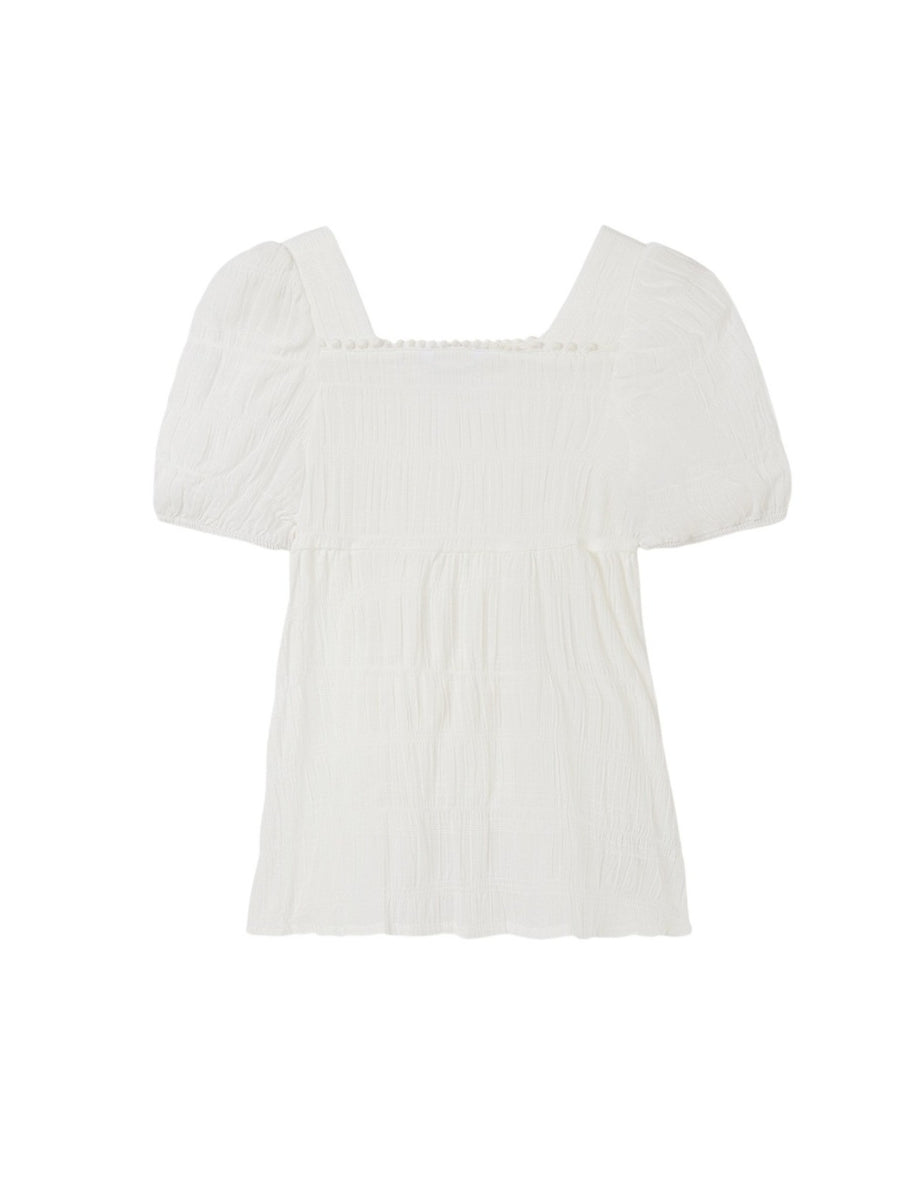 Tunica voile estruturada Crú (Creme / Pérola)  para Menina - Mayoral