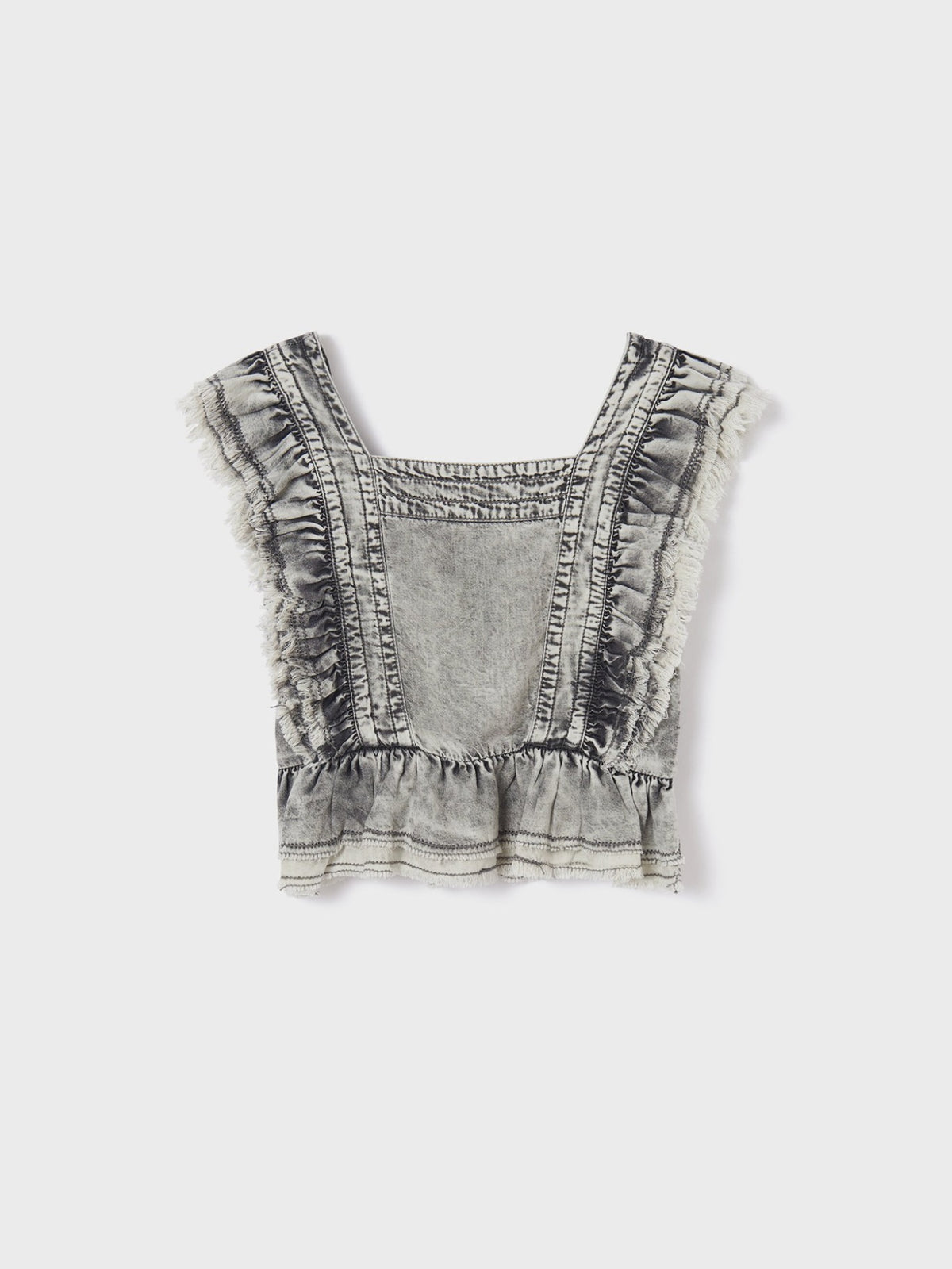Túnica folhos Cinza (Cinza)  para Menina - Mayoral